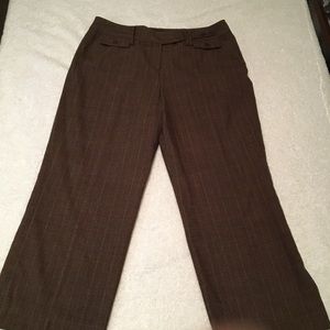 Larry Levine Brown Pinstripe Slacks